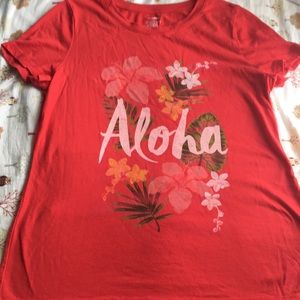 Red Aloha T-Shirt Size Medium